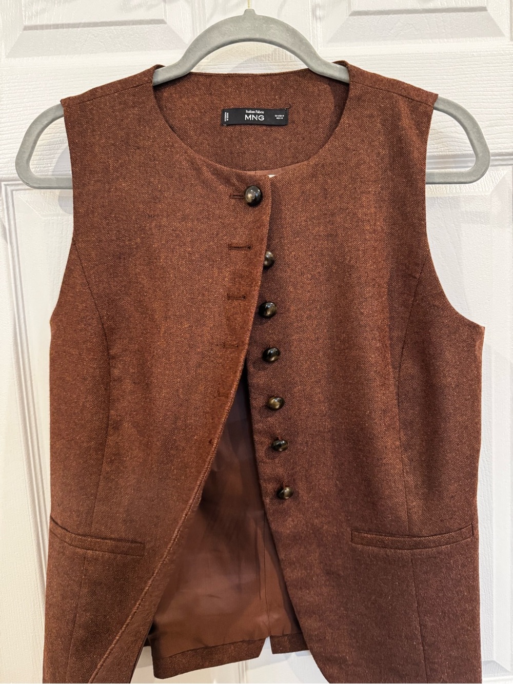 Mango Sleeveless Vest in Rich Brown- only worn once
